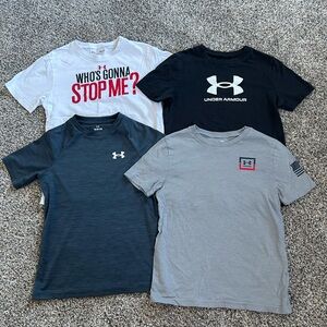 Set of 4 Under Armour Tees - youth small